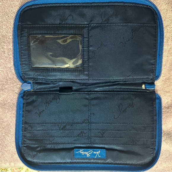 Vera Bradley Zip Around Wallet Blue Lagoon - Picture 3 of 5